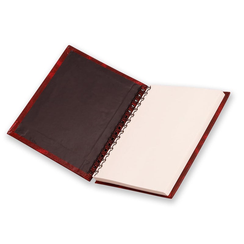 COI Red Twin Wire Hardbound Sketchbook Diary | 160 GSM Premium Natural Shade Paper | 360° Rotating Notebook | 8.5 x 6.5 Inch | 120 Pages | Ideal for Watercolor, Sketching & Shading - Image 2