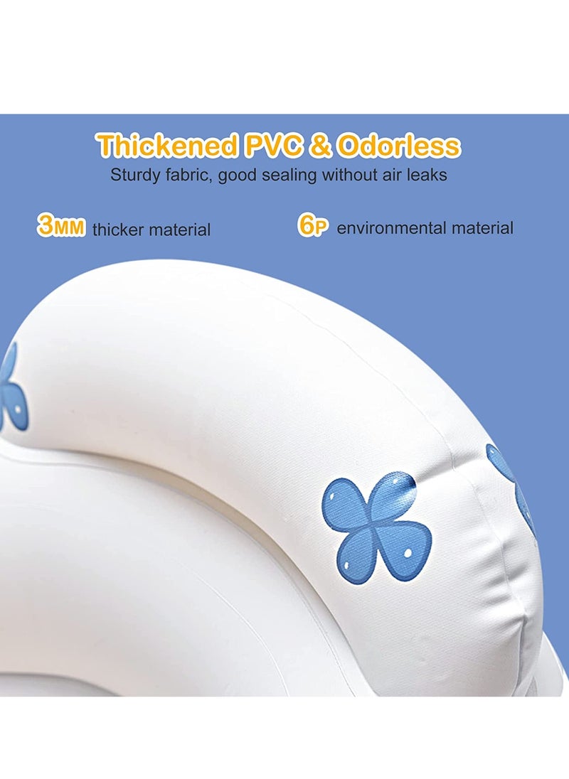Excefore Baby Inflatable Seat for Sitting up 3 Months Infant Air Pump Back Support Sofa Built in Pump Baby Support Seat Summer Toddler Chair for Sitting up Baby Shower Chair Boys Girls Gifts  - Image 3