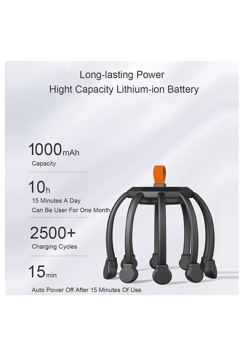 MDHL - Rechargeable 10-Motor Scalp Massager for Stress Relief and Better Sleep - Hands-Free 360 Degree Massage Coverage - Image 1