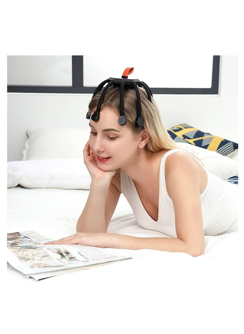 MDHL - Rechargeable 10-Motor Scalp Massager for Stress Relief and Better Sleep - Hands-Free 360 Degree Massage Coverage - Image 1
