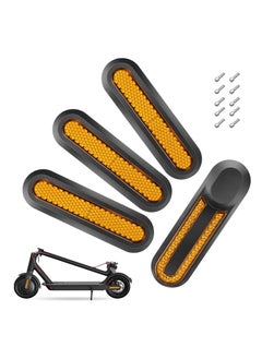 Bukela Reflective Scooter Rear Side Wheel Cover Reflective Strip for Xiaomi 1S M365 Pro Pro2 Scooter, Scooter Wheel Hub Cap with Screws Rear Wheel Protective Decorative Shell  - Image 1