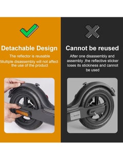 Bukela Reflective Scooter Rear Side Wheel Cover Reflective Strip for Xiaomi 1S M365 Pro Pro2 Scooter, Scooter Wheel Hub Cap with Screws Rear Wheel Protective Decorative Shell  - Image 5