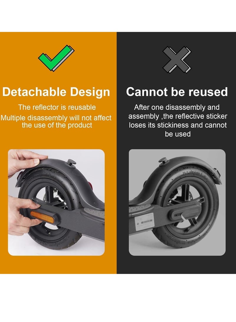 Bukela Reflective Scooter Rear Side Wheel Cover Reflective Strip for Xiaomi 1S M365 Pro Pro2 Scooter, Scooter Wheel Hub Cap with Screws Rear Wheel Protective Decorative Shell - Image 5