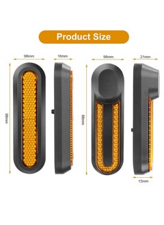 Bukela Reflective Scooter Rear Side Wheel Cover Reflective Strip for Xiaomi 1S M365 Pro Pro2 Scooter, Scooter Wheel Hub Cap with Screws Rear Wheel Protective Decorative Shell  - Image 3