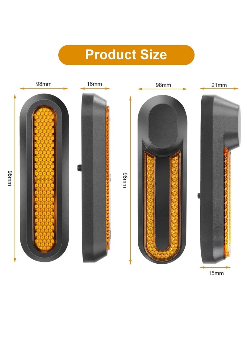 Bukela Reflective Scooter Rear Side Wheel Cover Reflective Strip for Xiaomi 1S M365 Pro Pro2 Scooter, Scooter Wheel Hub Cap with Screws Rear Wheel Protective Decorative Shell - Image 3