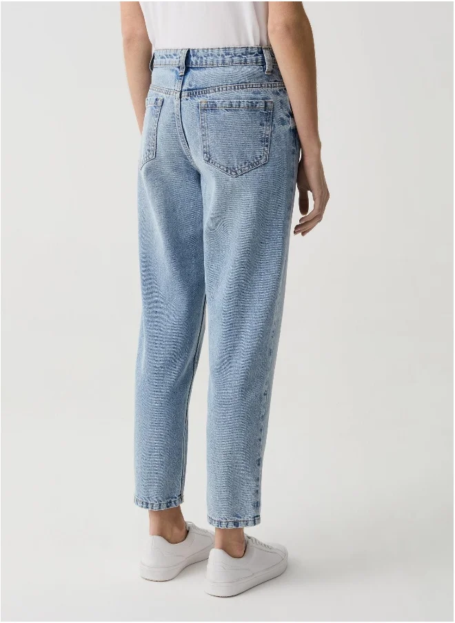 او في اس Mum-fit crop jeans