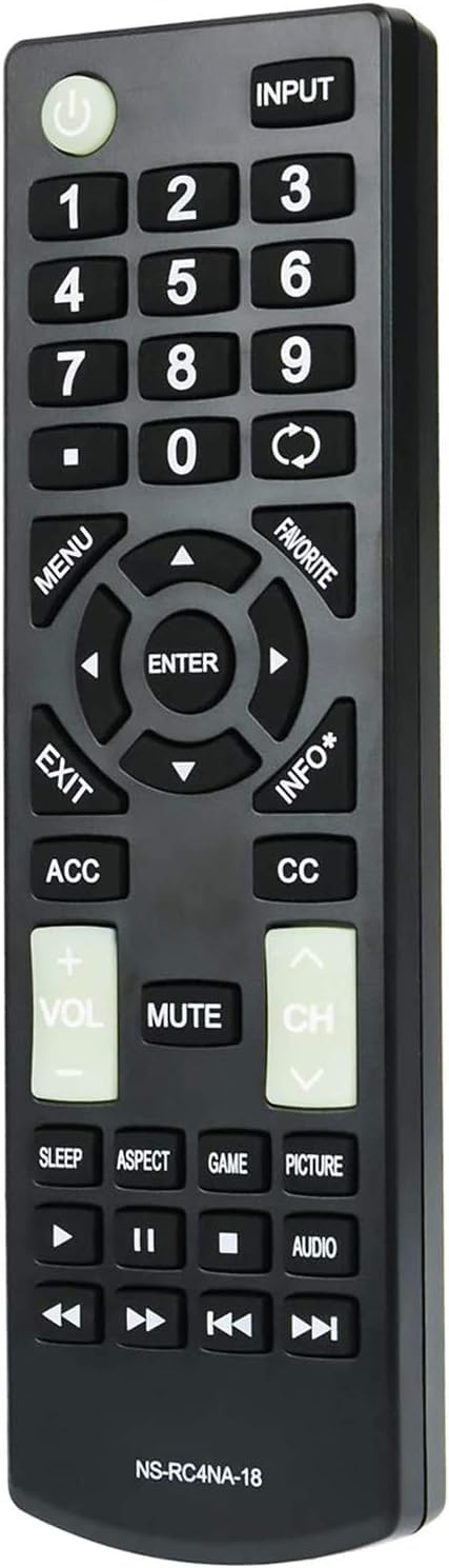 Elekpia Universal NS-RC4NA-18 Remote Control Replacement for All Insignia TVs - Image 3