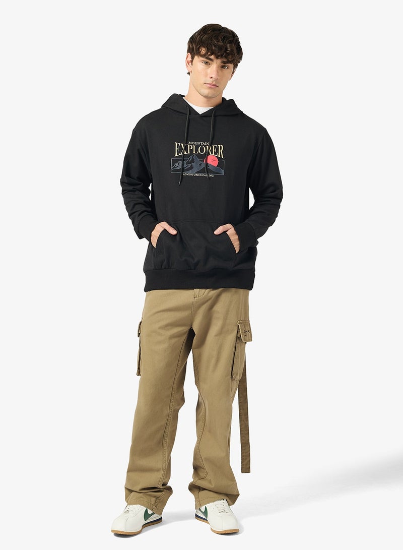 Seventy Five Graphic Pullover Oversize Hoodie - Image 4