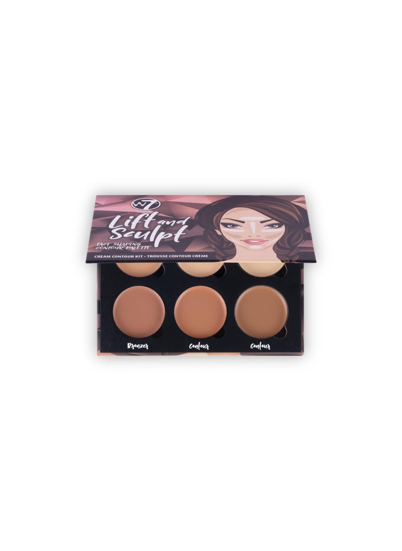 W7 - W7 Lift  Sculpt Cream Contour Kit  Concealing Highlighting  Contouring Makeup Palette  StepbyStep Instructions Included - Image 1