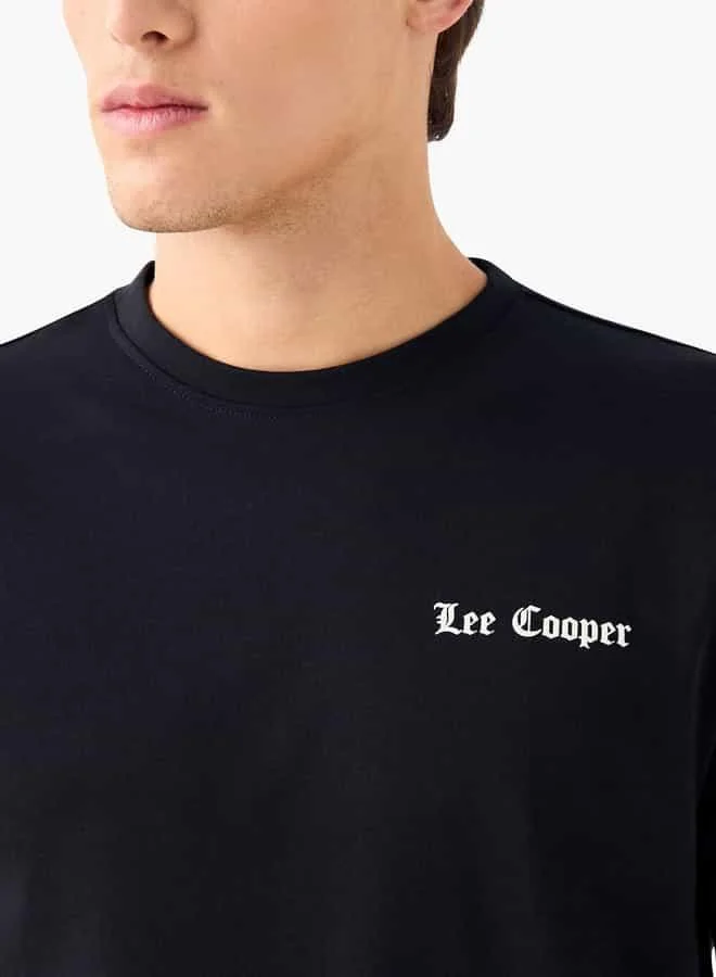 Lee Cooper Lee Cooper Graphic Print Crew Neck T-shirt with Short Sleeves