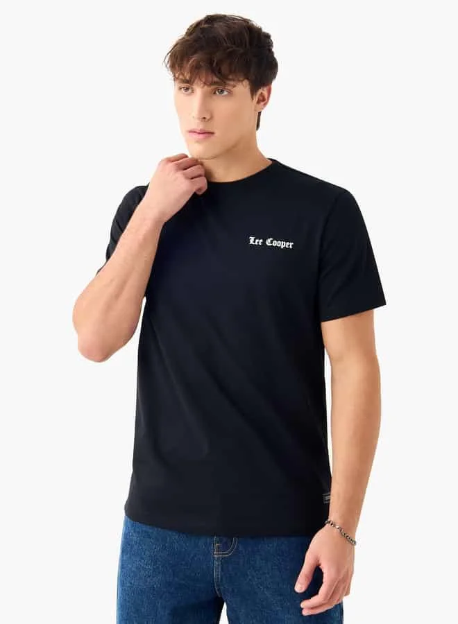 Lee Cooper Lee Cooper Graphic Print Crew Neck T-shirt with Short Sleeves