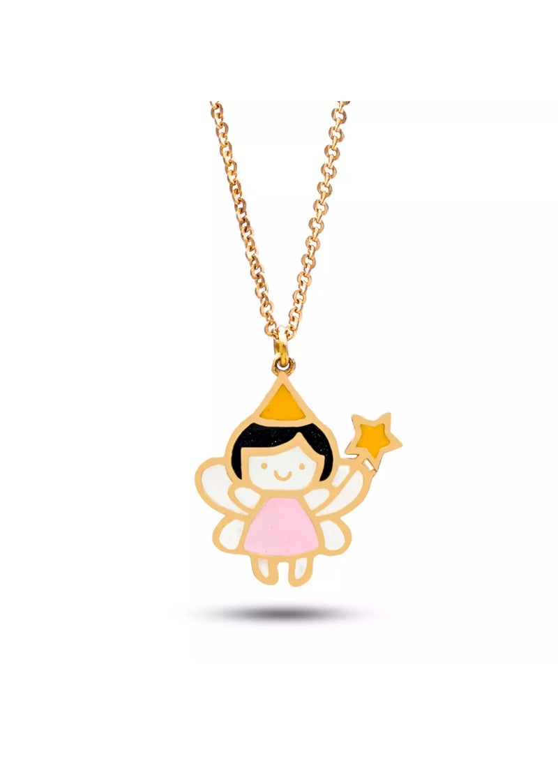Ruby Art Gold 18K Pure Gold Necklace for kids Angel baby gold necklace    -  1.87   Gram - Image 1
