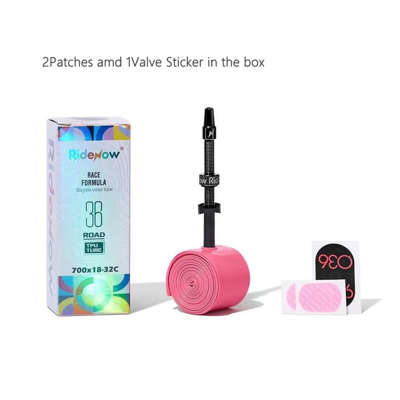 Bibike 2 Pack Ridenow TPU Tubes 700x18-32C/32-47C with Metal Presta Valve, Removable Valve Core - Image 2