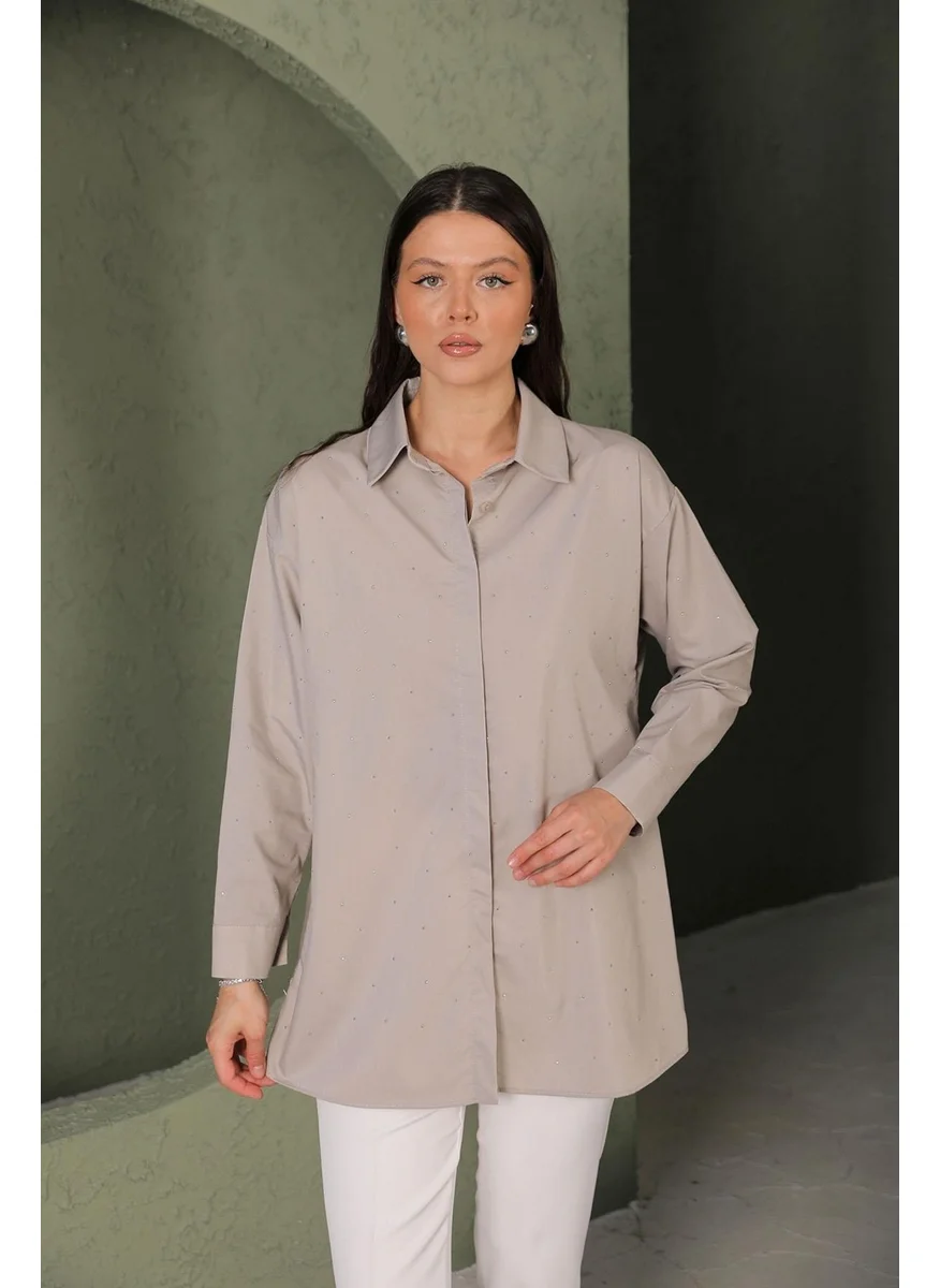 BRZ Collection Women's Stone Shirt Mink