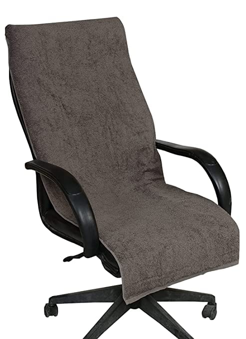 VIP BAGDA 100 Superfine Cotton Solid Large Luxury Office Chair Towel with Tie Knot 550 GSM Pack of 1 Gray Original Product AS PER Picture Shown  - Image 2