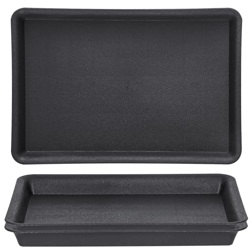 GREANER 3 Packs Plant Saucers Rectangular 15x11x12 Inch Heavy Plastic Plant Saucer Drip Tray Flower Pot Tray for Indoors Outdoor Plant Pots Thick Drip Tray for Garden Potted Water Drips and Soil - Image 1