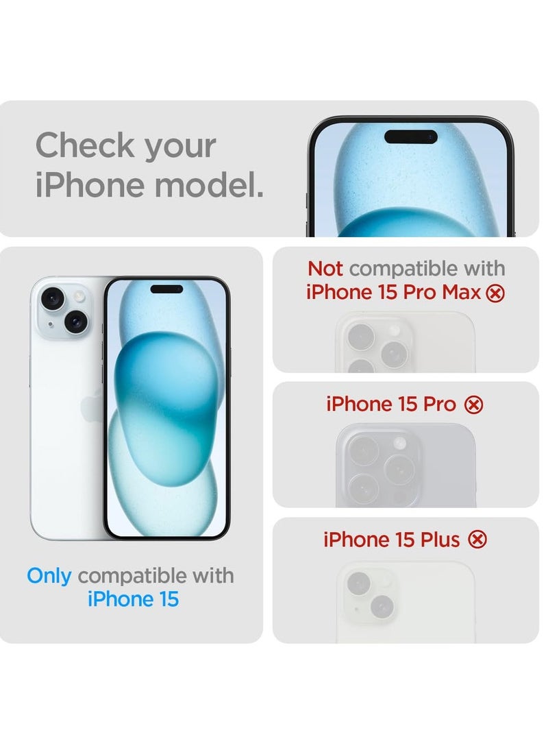 BORTONY iPhone 15 Screen Protector Full Coverage Military-Grade Protection HD Clear Anti-Fingerprint 9H Tempered Glass Film Easy Installation for iPhone 15 6.1"-2 Pack - Image 2