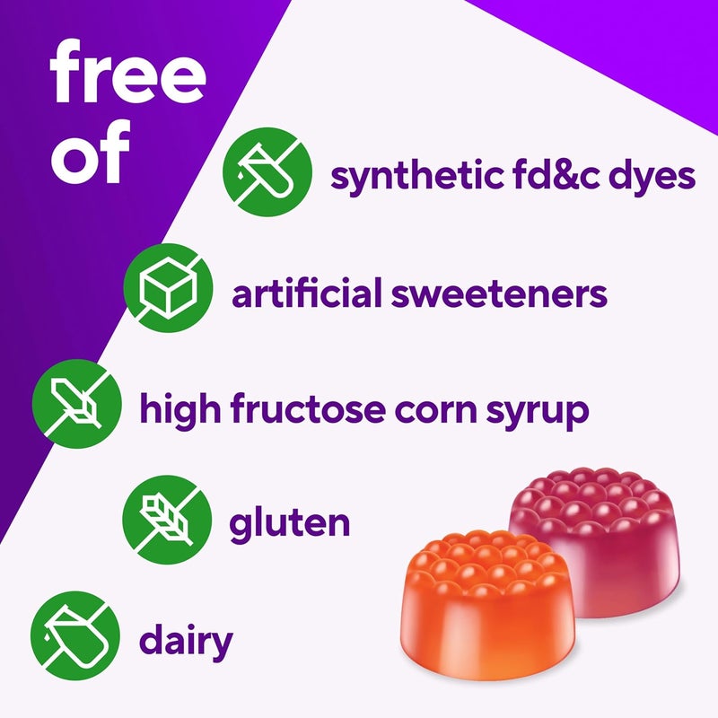 vitafusion Vitamin D3 Gummies Bone and Immune Support Peach Blackberry Strawberry Flavored 50 mcg D3 Gummy Vitamin Supplement 75 Day Supply 150 Count - Image 5