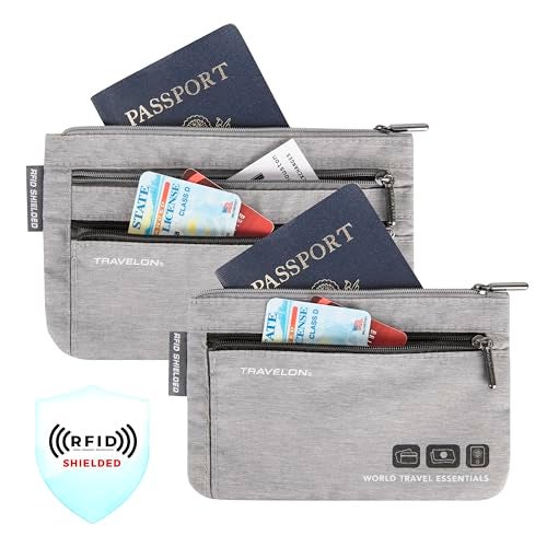 Travelon World Travel Essentials Set Of 2 Currency and Passport Organizers - Image 2