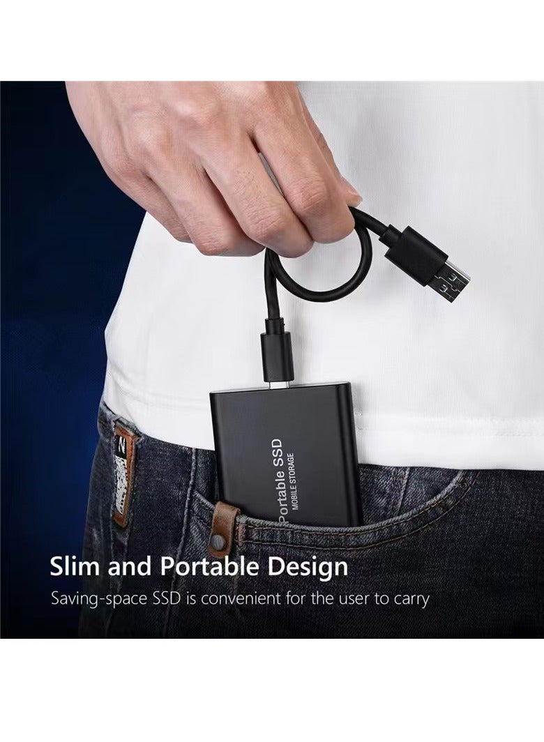 Arabest Portable 2TB Solid State SSD External Hard Drive with USB 3.1 Type-C Support for Windows XP, Mac, PC Laptop Backup Data Storage Transfer (Black) - Image 4