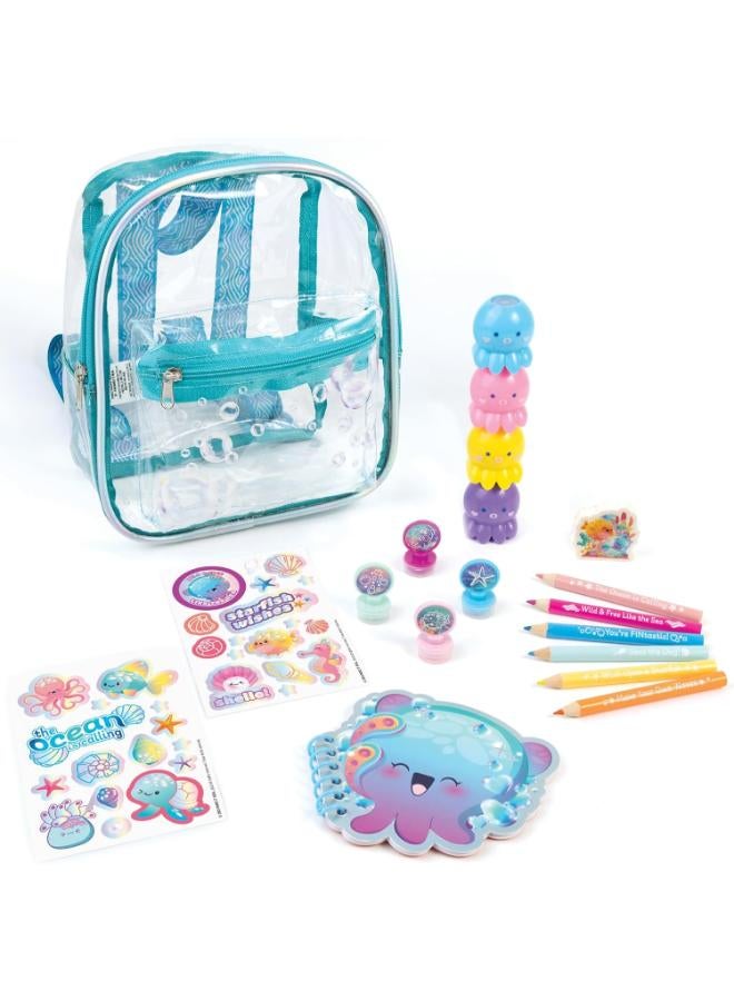 Make It Real Three Cheers for Girls Aquatic Fantasy 8" Backpack with Stationery - Image 3
