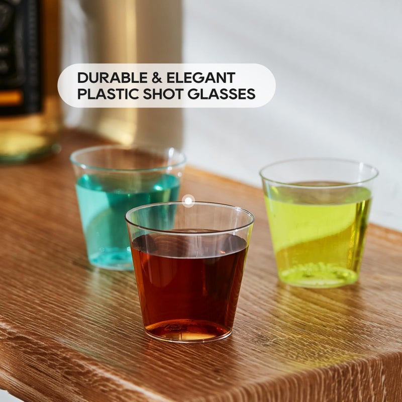 JOLLY PARTY 2 OZ 500 Pack Plastic Shot Glasses  Disposable Cups  Wine Tasting Cups  Small Plastic Tumbler for Whiskey  Wine Tasting  Food Samples  Perfect for Halloween  Thanksgiving  Christmas Party - Image 4