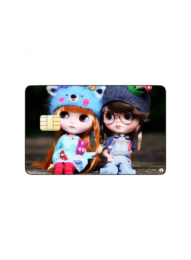 RKN PRINTED BANK CARD STICKER Cute Dolls Drawing - Image 1