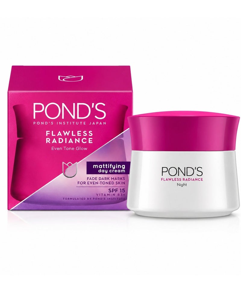 Pond's Flawless Radiance Even Tone Glow Mattifying Day Cream SPF15 - 50g - Image 1