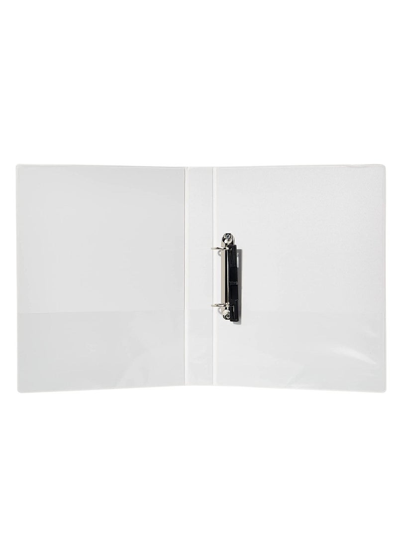 Deli 2-Piece Ring Binder White Two Rings 1Inch Wide  - Image 3