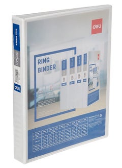 Deli 2-Piece Ring Binder White Two Rings 1Inch Wide  - Image 2