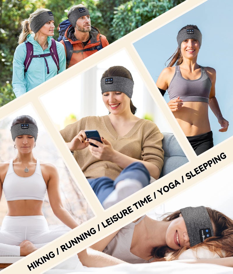MUSICOZY MUSICOZY Sleep Headphones Bluetooth Headband, Side Sleeper Headband Headphones, Sports Sweat Resistant Headphones Headband with Hi-Fi Stereo for Workout&Running - Image 4