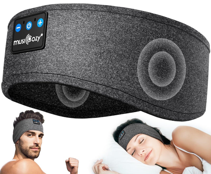 MUSICOZY MUSICOZY Sleep Headphones Bluetooth Headband, Side Sleeper Headband Headphones, Sports Sweat Resistant Headphones Headband with Hi-Fi Stereo for Workout&Running - Image 1
