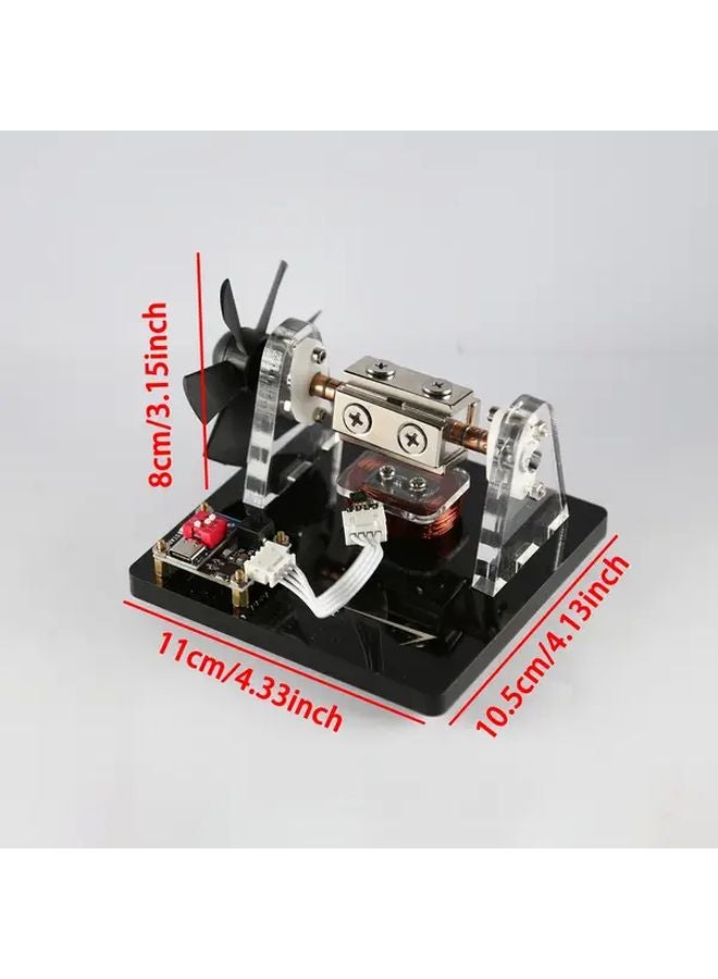 Transparent Hall Effect Brushless Motor Model Kit With Fan Blades 800 1000 RPM DIY Educational Display - Image 2