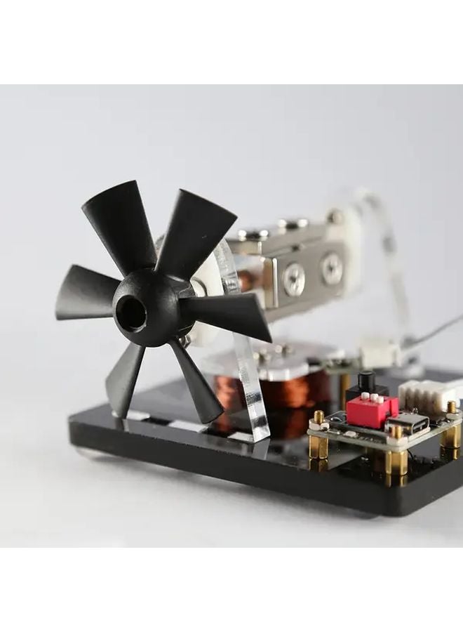 Transparent Hall Effect Brushless Motor Model Kit With Fan Blades 800 1000 RPM DIY Educational Display - Image 3