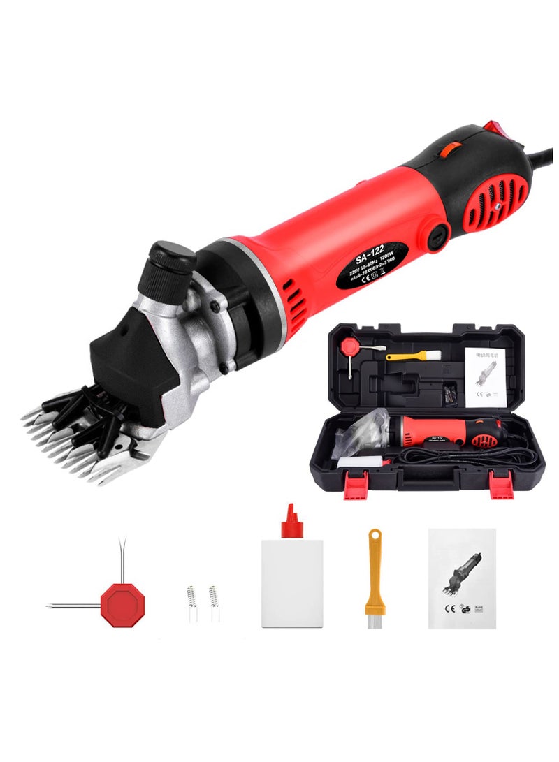 ZLH HITY Sheep Shears 1200W, Professional Electric Sheep Clippers, Farm Livestock Grooming Kit, 6 Speed Heavy Duty Electric Shears for Thick Coat Animals - Image 1