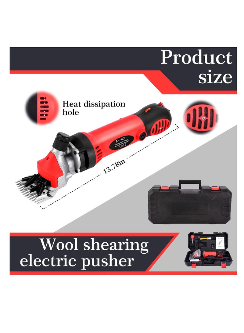ZLH HITY Sheep Shears 1200W, Professional Electric Sheep Clippers, Farm Livestock Grooming Kit, 6 Speed Heavy Duty Electric Shears for Thick Coat Animals - Image 4