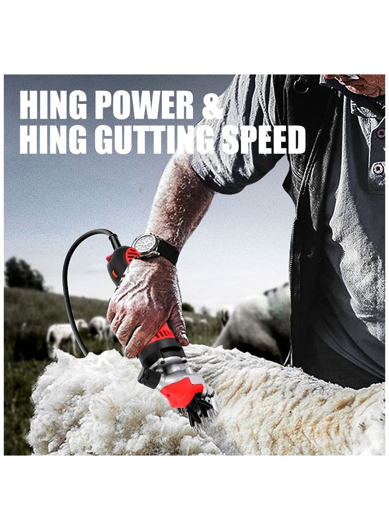 ZLH HITY Sheep Shears 1200W, Professional Electric Sheep Clippers, Farm Livestock Grooming Kit, 6 Speed Heavy Duty Electric Shears for Thick Coat Animals - Image 2