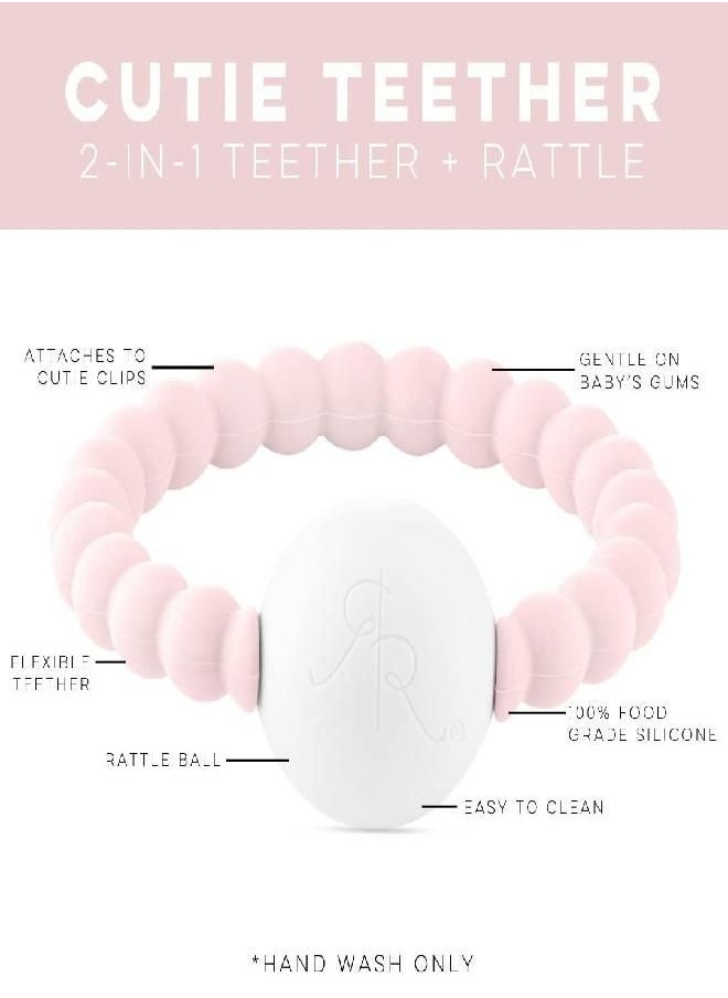 Ryan & Rose - Ryan and Rose Cutie Teether Rattle (Pink) - Image 1