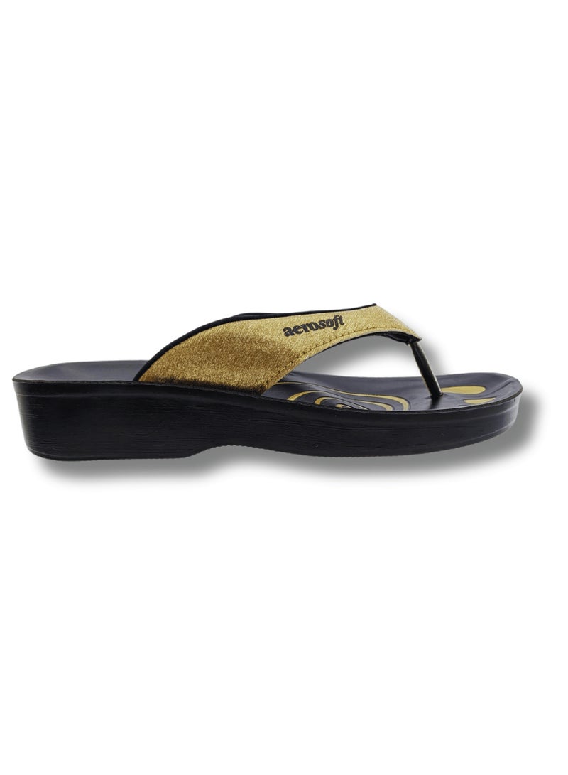 aerosoft Aerosoft Women Slippers A0825 Gold  - Image 3