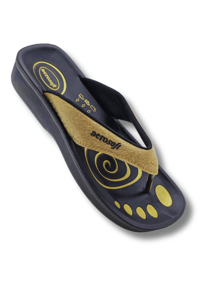 aerosoft Aerosoft Women Slippers A0825 Gold  - Image 2