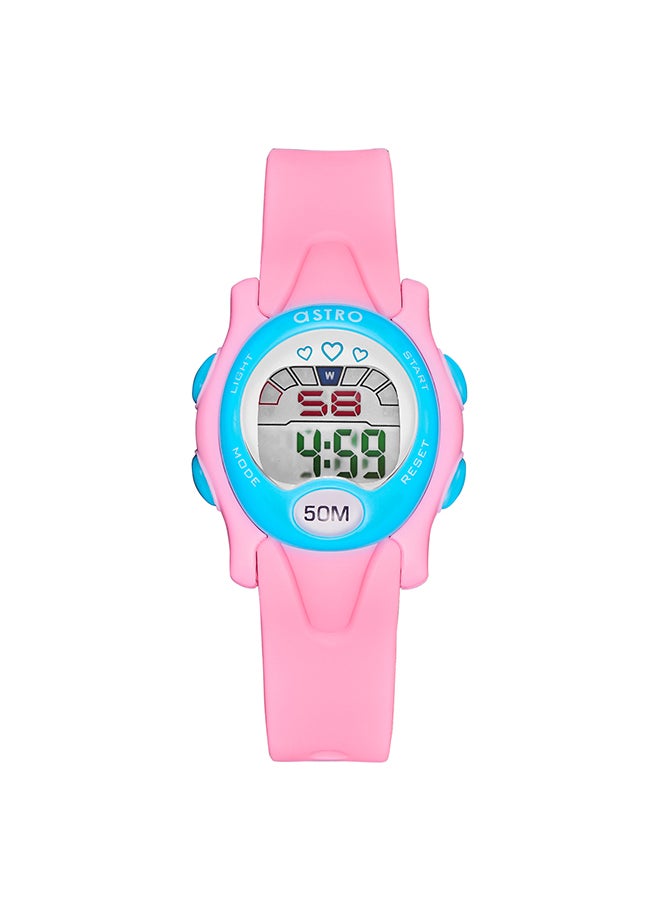 ASTRO - Astro Kids Watch, Digital Display and PU Strap - A23902-PPPL, Pink - Image 1