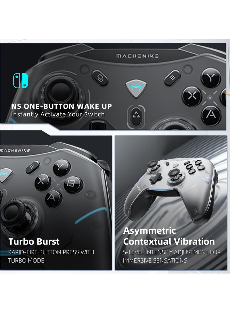 MACHENIKE - Machenike G5 Pro Switch Controller, USB/Bluetooth 5.0/2.4G, with Programmable ons, Joystick, Hall Trigger, Kaihua Micro Switch, Switch Remote Gamepad for PC, NS, iOS, Android, TV Box (Black) - Image 1