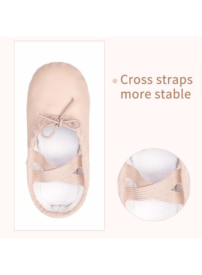 Stelle Girls Ballet Dance Shoes Slippers for Kids Toddler (Ballet Pink New, 3ML) - Image 5