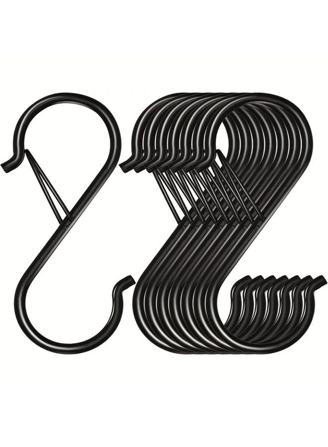 30 Pcs Heavy Duty S Shaped Hooks With Safety Buckle For Kitchen Pots Plants Bags - Image 1