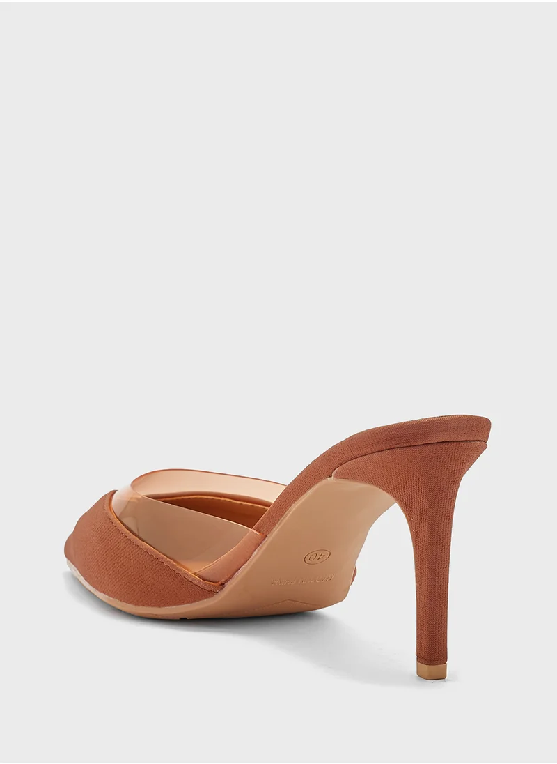 ELLA Transluscent Panel Pointy Pump