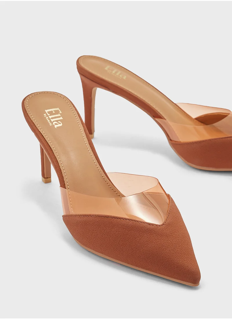 ELLA Transluscent Panel Pointy Pump