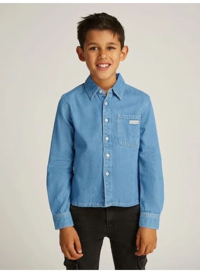 Calvin Klein Jeans Kids Regular Tencel Denim Shirt