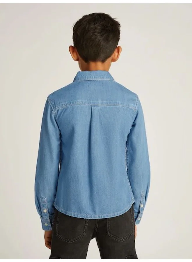 Calvin Klein Jeans Kids Regular Tencel Denim Shirt
