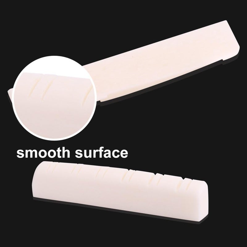 comfrt Bridge Saddle Upper Nut, Bone Replacement Nut for 12 String Folk and Classical Guitar Nut For Oud Made Out Of Bone - Image 2