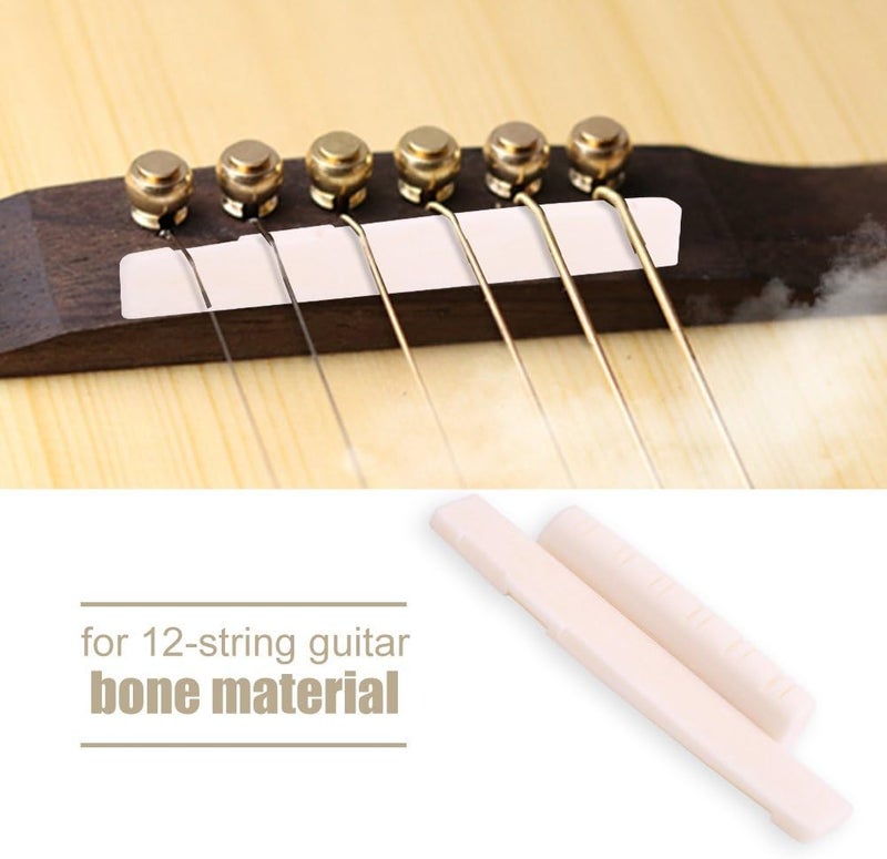 comfrt Bridge Saddle Upper Nut, Bone Replacement Nut for 12 String Folk and Classical Guitar Nut For Oud Made Out Of Bone - Image 5